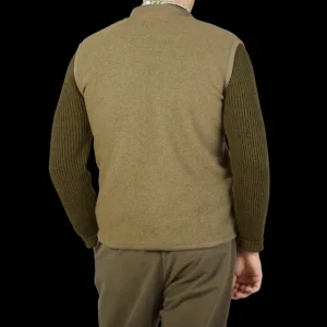 Universal Works Outerwear | Lovat Green Wool Fleece Zip Waistcoat