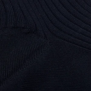 Doré Doré Socks | Marine Blue Cotton Fil D'Ecosse Ribbed Socks