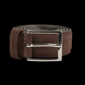 Andersons Belts | Medium Brown Suede Leather 35Mm Belt