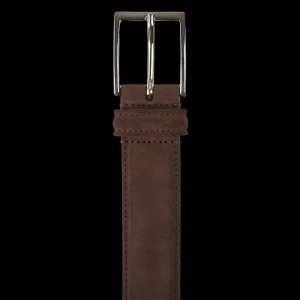 Andersons Belts | Medium Brown Suede Leather 35Mm Belt