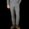 Berwich Trousers | Medium Grey Wool Flannel Flat Front Trousers