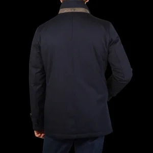Herno Coats & Jackets | Midnight Blue Loro Piana Wool Twill Jacket