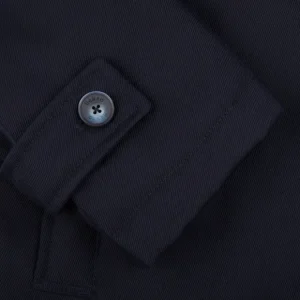 Herno Coats & Jackets | Midnight Blue Loro Piana Wool Twill Jacket