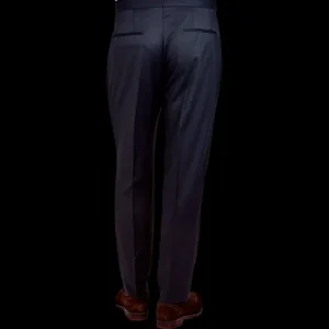 Tagliatore Suits | Midnight Navy Pleated Super 110S Wool Trousers
