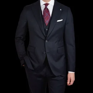 Tagliatore Suits | Midnight Navy Super 110S Wool Suit Waistcoat