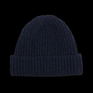 William Lockie Beanies | Midnightmix Geelong Lambswool Ribbed Beanie