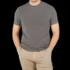 Majestic Filatures T-Shirts | Military Green Cotton Stretch T-Shirt
