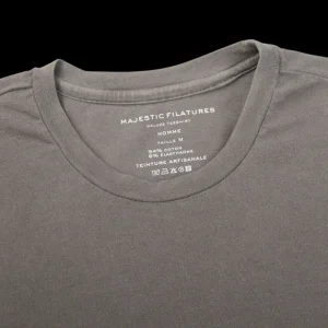 Majestic Filatures T-Shirts | Military Green Cotton Stretch T-Shirt