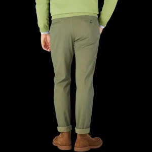Berwich Trousers | Military Green Cotton Stretch Chinos