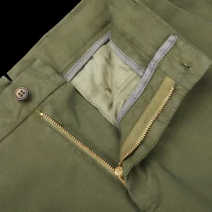 Berwich Trousers | Military Green Cotton Stretch Chinos