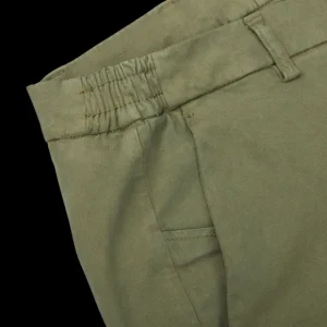 Berwich Trousers | Military Green Cotton Stretch Chinos