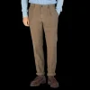 Incotex Trousers | Mole Brown Cotton Stretch Casual Chinos