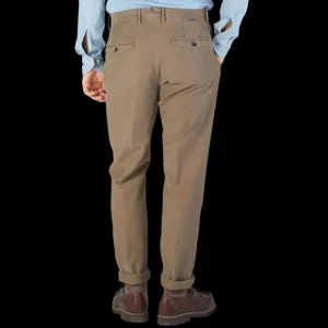 Incotex Trousers | Mole Brown Cotton Stretch Casual Chinos