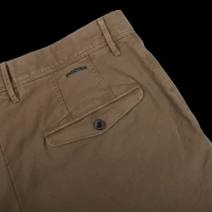 Incotex Trousers | Mole Brown Cotton Stretch Casual Chinos