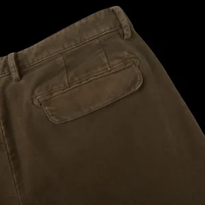 Massimo Alba Trousers | Moss Green Cotton Moleskin Trousers