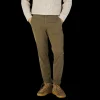 Briglia Trousers | Moss Green Cotton Stretch Bg32 Casual Chinos