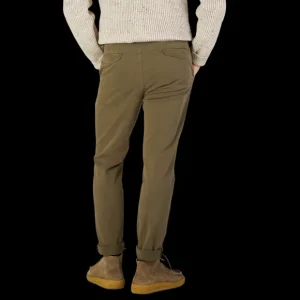 Briglia Trousers | Moss Green Cotton Stretch Bg32 Casual Chinos