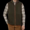 Alan Paine Gilets | Moss Green Fleece Aylsham Gilet