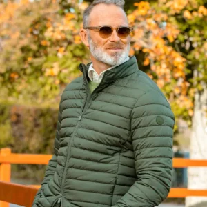 Save The Duck Outerwear | Moss Green Technical Down Alexander Jacket