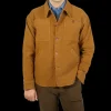 Tela Genova Outerwear | Mustard Yellow Brushed Cotton Leo Overshirt