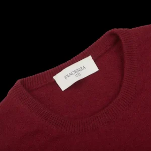 Piacenza Cashmere Sweaters | Muted Red Cashmere Crewneck