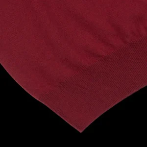 Piacenza Cashmere Knitwear | Muted Red Cashmere Crewneck