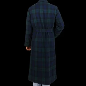 Derek Rose Loungewear | Navy Black Watch Tartan Dressing Gown