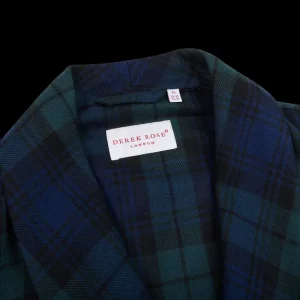 Derek Rose Loungewear | Navy Black Watch Tartan Dressing Gown