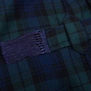 Derek Rose Loungewear | Navy Black Watch Tartan Dressing Gown
