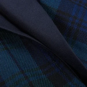 Derek Rose Loungewear | Navy Black Watch Tartan Smoking Jacket