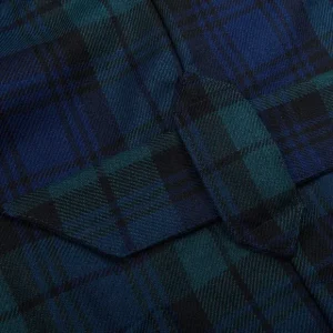 Derek Rose Loungewear | Navy Black Watch Tartan Smoking Jacket