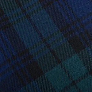 Derek Rose Loungewear | Navy Black Watch Tartan Smoking Jacket
