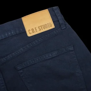 C.O.F Studio Jeans | Navy Blue Candiani Cotton M7 Jeans