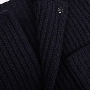 Gran Sasso Cardigans | Navy Blue Chunky Knitted Wool Cardigan