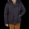 Manifattura Ceccarelli Coats & Jackets | Navy Blue Cotton Canvas Fisherman Parka