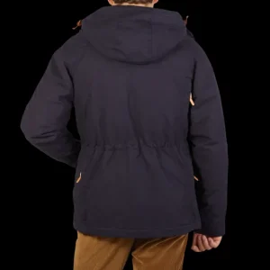 Manifattura Ceccarelli Coats & Jackets | Navy Blue Cotton Canvas Fisherman Parka