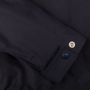 Manifattura Ceccarelli Coats & Jackets | Navy Blue Cotton Canvas Fisherman Parka