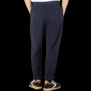 Universal Works Trousers | Navy Blue Cotton Canvas Military Chinos