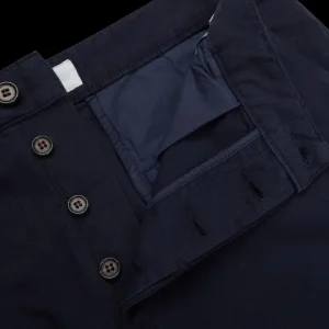Universal Works Trousers | Navy Blue Cotton Canvas Military Chinos
