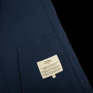 Maurizio Baldassari Outerwear | Navy Blue Cotton Cashmere Mesh Overshirt