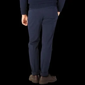 Incotex Trousers | Navy Blue Cotton Comfort Chinos