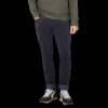 Paige Trousers | Navy Blue Cotton Corduroy Five Pocket Trousers