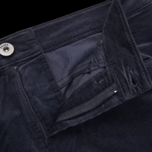 Paige Trousers | Navy Blue Cotton Corduroy Five Pocket Trousers