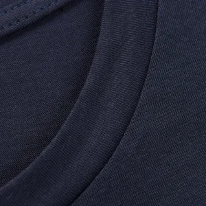 Sunspel T-Shirts | Navy Blue Cotton Riviera Long Sleeve T-Shirt