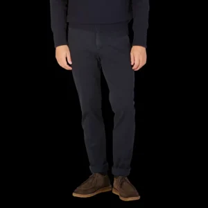 Briglia Trousers | Navy Blue Cotton Stretch Bg62 Casual Chinos