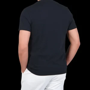 Majestic Filatures T-Shirts | Navy Blue Cotton Stretch T-Shirt