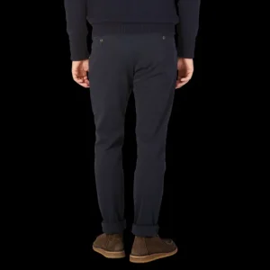 Briglia Trousers | Navy Blue Cotton Stretch Bg62 Casual Chinos