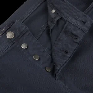 Incotex Jeans | Navy Blue Cotton Stretch Five Pocket Jeans