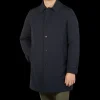 Aspesi Coats & Jackets | Navy Blue Cotton Thermore Impermeabile Coat