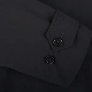 Aspesi Coats & Jackets | Navy Blue Cotton Thermore Impermeabile Coat